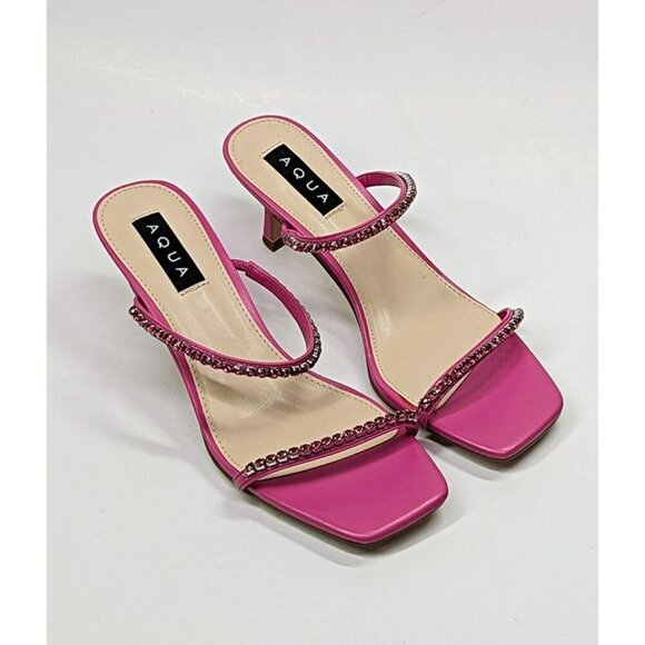 Aqua Women's Lily Slip On Embellished Sandals Pink Size 8.5 (MSRP $138) - Picture 3 of 10